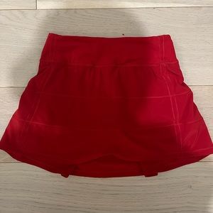 LULULEMON: Tennis Skirt, 4” In, Size:0, Color:Red